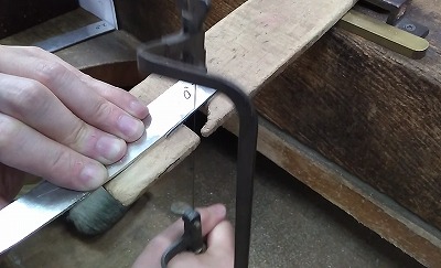 ペーパーナイフ製作工程・透かし