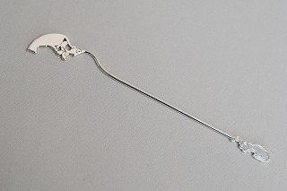 猫と魚の銀製マドラー 全体図